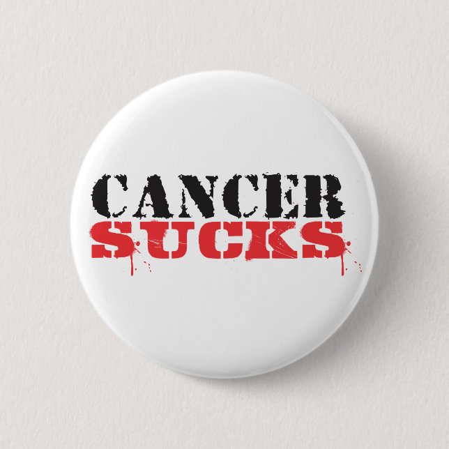 Cancer Sucks 6 Cm Round Badge (Front)