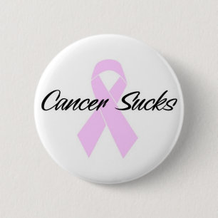 Cancer sucks 6 cm round badge