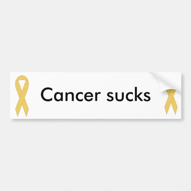 Cancer sucks bumper sticker (Front)