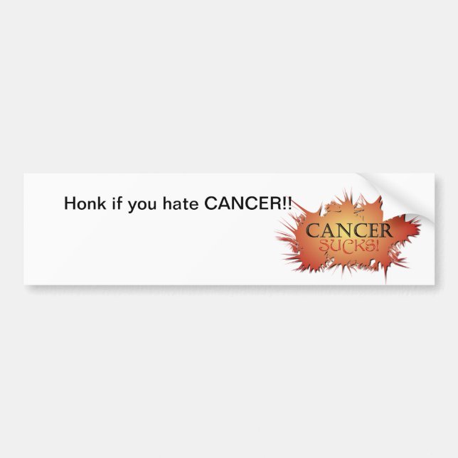 Cancer Sucks Bumper Sticker (Front)