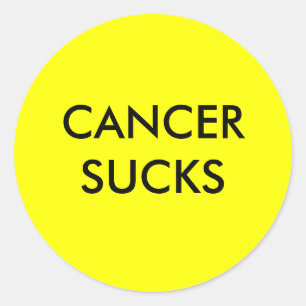 CANCER SUCKS CLASSIC ROUND STICKER