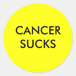 CANCER SUCKS CLASSIC ROUND STICKER