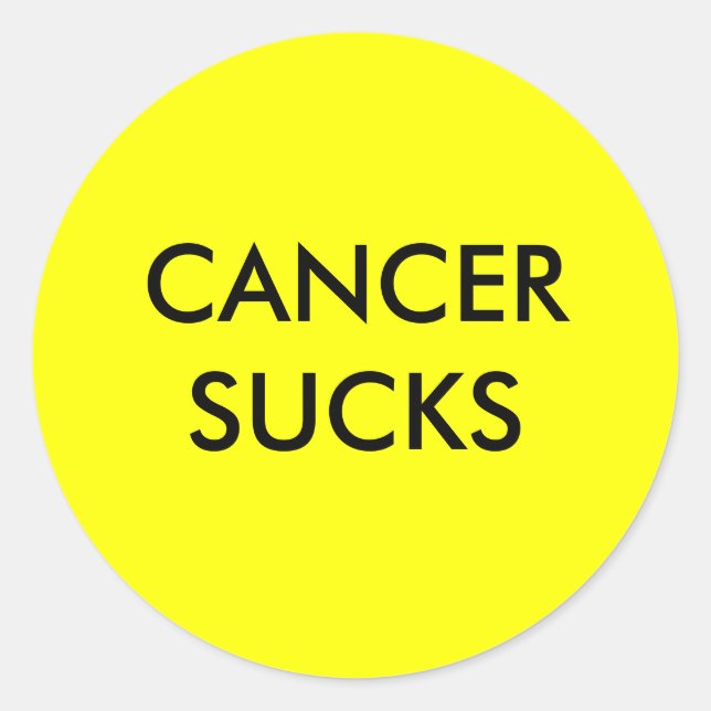 CANCER SUCKS CLASSIC ROUND STICKER (Front)