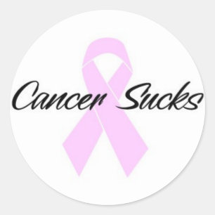 Cancer sucks classic round sticker