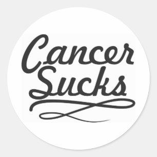 Cancer sucks classic round sticker