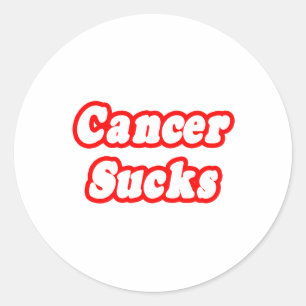 Cancer Sucks Classic Round Sticker