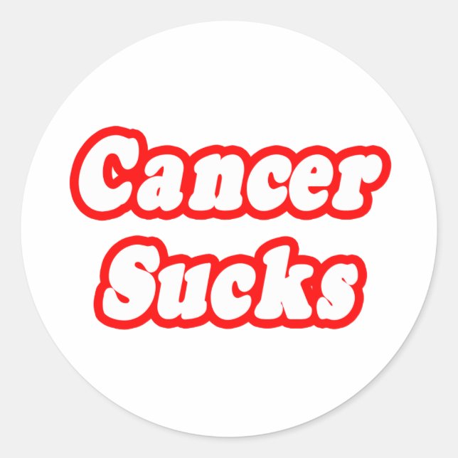 Cancer Sucks Classic Round Sticker (Front)