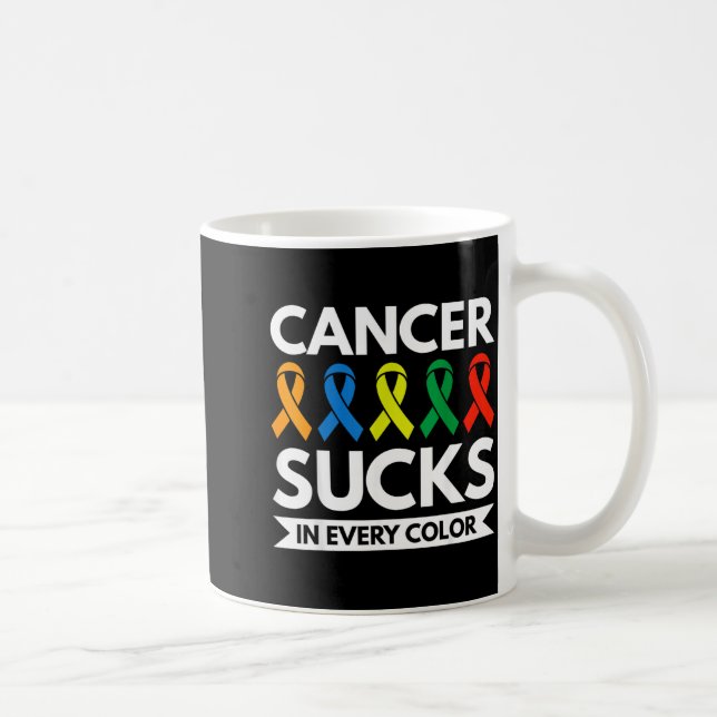 Cancer Sucks In Every Colour Coffee Mug (Right)