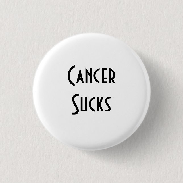 Cancer Sucks: Lung Cancer 3 Cm Round Badge (Front)