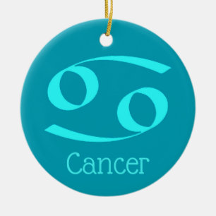 Cancer Sun Sign Zodiac Symbol Ceramic Tree Decoration
