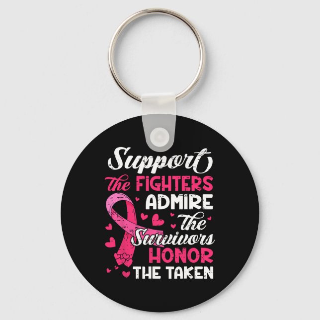 Cancer Support Admire Honour Breast Cancer Awarene Key Ring (Front)