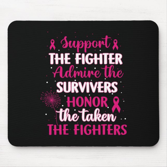 Cancer Support Admire Honour Breast Cancer Awarene Mouse Mat (Front)