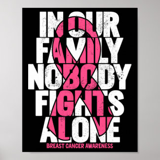Cancer Support Pink Family Breast Cancer Awareness Poster