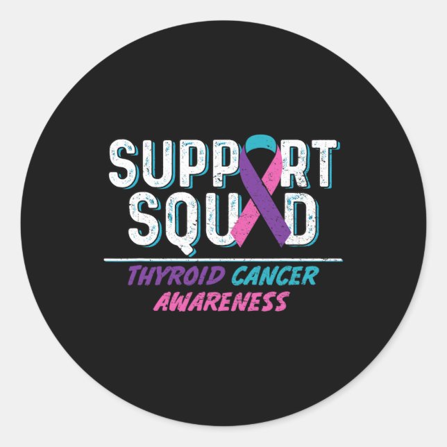 Cancer Support Squad  Classic Round Sticker (Front)