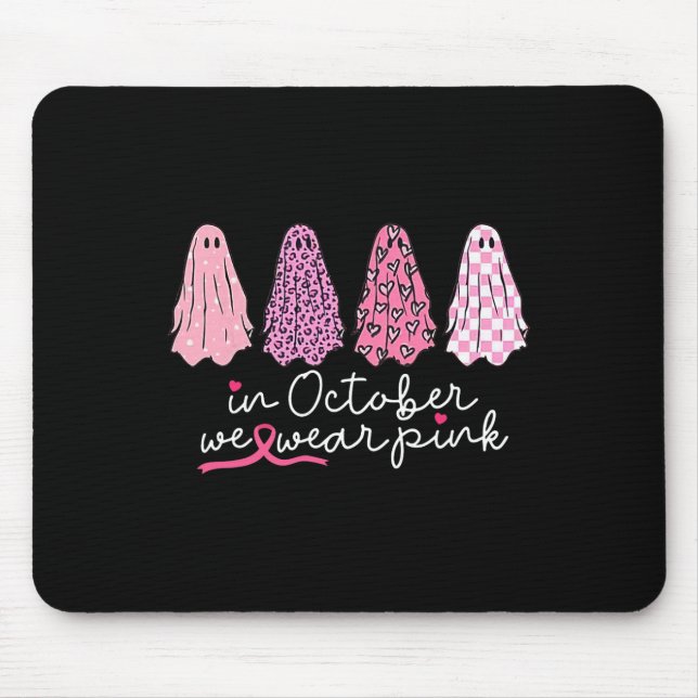 Cancer Support Squad Ghost Halloween  Mouse Mat (Front)