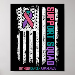 Cancer Support Squad Thyroid Cancer Awareness  Poster