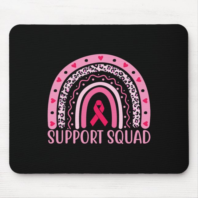 Cancer Support Squad Warrior Breast Cancer Awarene Mouse Mat (Front)