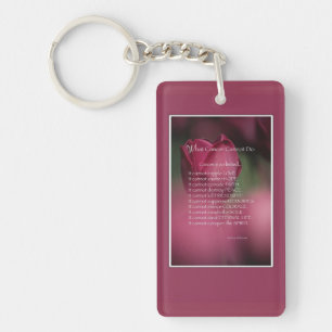 Cancer Support, What Cancer Cannot Do, Flowers Key Ring