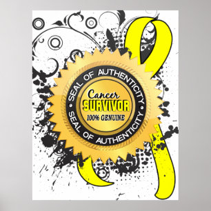 Cancer Survivor 23 Testicular Cancer Poster