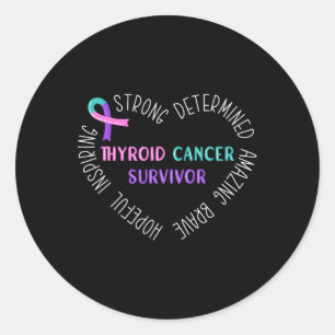 Cancer Survivor 5 Classic Round Sticker