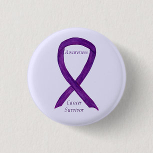 Cancer Survivor Awareness Ribbon Custom Pins