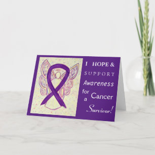 Cancer Survivor Awareness Ribbon Greeting Card
