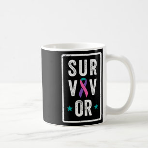 Cancer Survivor Awareness Support Ribbon  Coffee Mug
