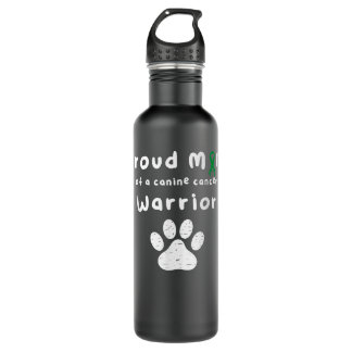 Cancer Survivor Canine Cancer Awareness Paw Print 710 Ml Water Bottle