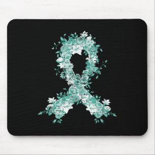 Cancer Survivor Gift Teal Ribbon Ovarian Cancer Aw Mouse Mat