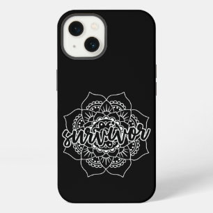 Cancer Survivor Mandala in White iPhone 13 Case