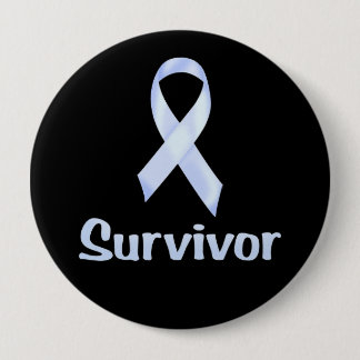 Cancer Survivor Pale Blue 10 Cm Round Badge
