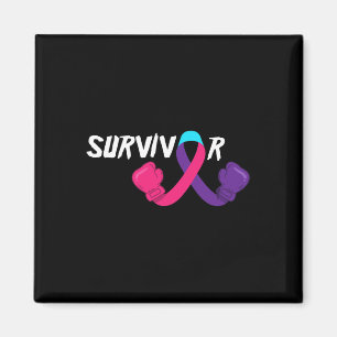 Cancer Survivor Support Thyroid Cancer Awareness Magnet