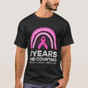 Cancer Survivor Tee 5 Years Cancer Free Pink Rainb