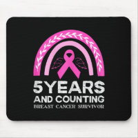 Cancer Survivor Tee 5 Years Cancer Free Pink Rainb