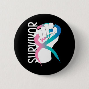Cancer Survivor Thyroid Cancer Awareness Month 6 Cm Round Badge