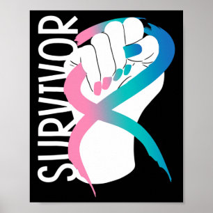 Cancer Survivor Thyroid Cancer Awareness Month  Poster