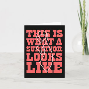 CANCER SURVIVOR World Cancer Day Gift Pink Ribbon Card