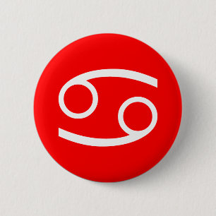 Cancer Symbol 6 Cm Round Badge