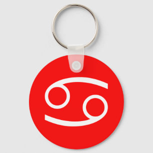 Cancer Symbol Key Ring