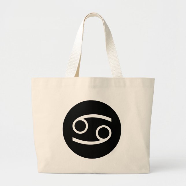 Cancer Symbol Large Tote Bag (Front)