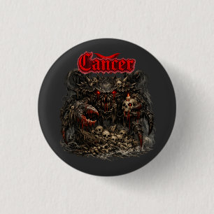 Cancer - The Bone Sentinel of Crimson Shadows 3 Cm Round Badge