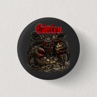 Cancer - The Bone Sentinel of Crimson Shadows 3 Cm Round Badge
