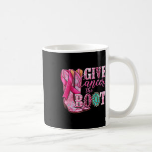Cancer The Boot Cowgirl Breast Cancer Pink Ribbon  Coffee Mug