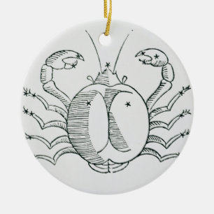 Cancer (the Crab) an illustration from the 'Poetic Ceramic Tree Decoration