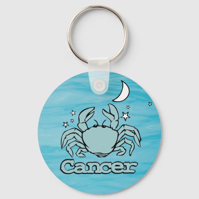 Cancer The Crab astrological water sign keychain (Front)