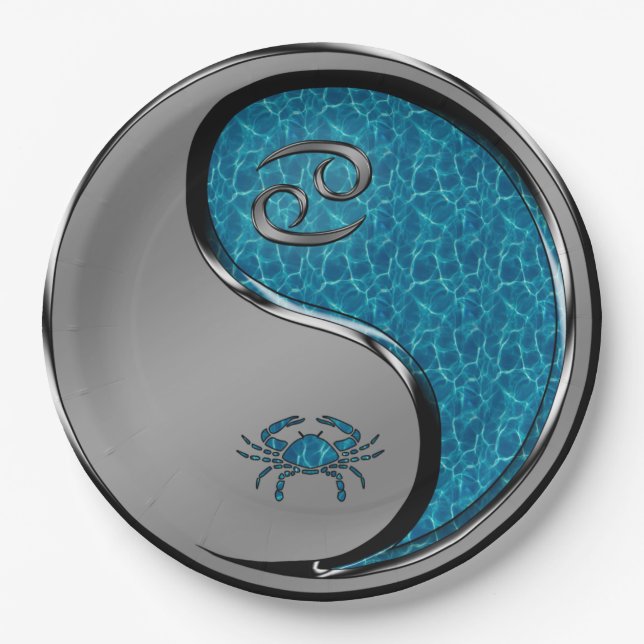 Cancer the Crab Paper Plate (Front)