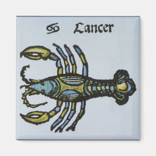 Cancer the Crab, Vintage Sign of the Zodiac Magnet