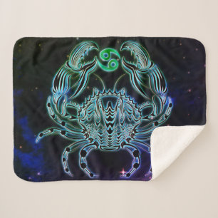 cancer the crab zodiac blanket