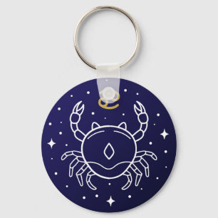 Cancer the Crab Zodiac Sign Key Ring