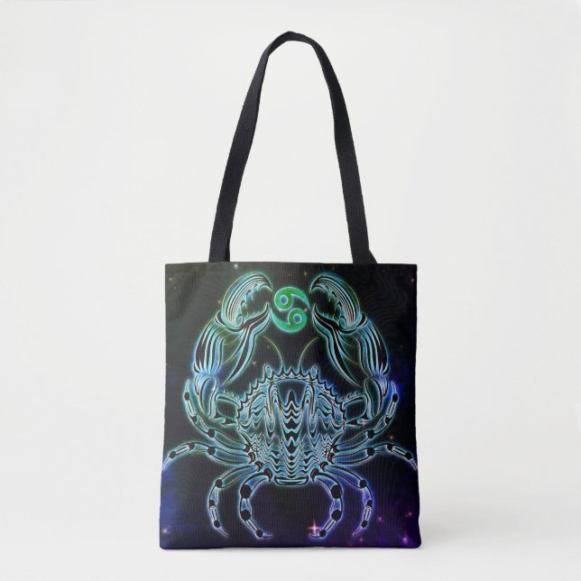 cancer the crab zodiac tote bag (Front)